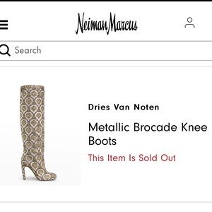 Dries van noten size 39 women’s tall cloth boot.